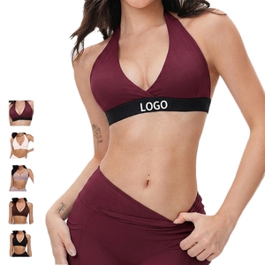 Ropa Deportiva de Yoga para Mujer de Alta Calidad, Transpirable, con Logotipo Frontal, Soporte Ligero, Tirantes Cruzados, Spandex/Nylon, Relleno de Pecho Extraíble - Product Image 4