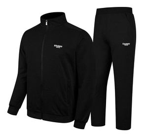 Survêtement noir et rose à fermeture éclair intégrale / Ensemble de survêtement composé d'un haut et d'un pantalon avec votre propre design et logo - Product Image 6