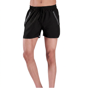 <b>Men's</b> <b>Red</b> Quick Dry Knitted <b>Shorts</b> With Drawstring Waist And Side Pockets Casual Sport Style - Product Image 5