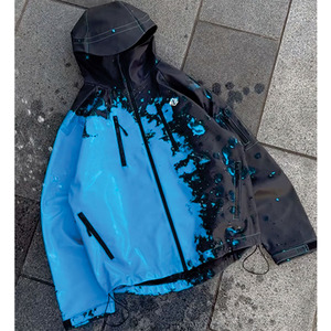 2026 Trendy Customized Design Zip up <b>Heat</b> Reactive Fabric <b>Heat</b> Reactive Windbreaker <b>Coat</b> Blue <b>Heat</b> Reactive jacket for men USA - Product Image 3