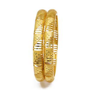 ขายส่งกำไลทองเหลืองชุบทอง14K 18K 24K กำไลทองแบบดั้งเดิมกำไลแฟชั่นเครื่องประดับเคลือบทองโอโรโฌเยเรีย - Product Image 2