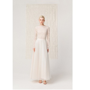 Blouses élégantes pour femmes ODM à manches longues, en dentelle noire, épaules dénudées, le meilleur des vêtements féminins, chemises, Vietnam - Product Image 5