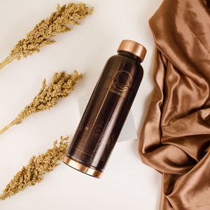 Eco-Friendly Pure Copper Water Bottle Antique Polish Finish | Europe Style Ayurvedic Drinking Bottle | <b>Large</b> Capacity Portable - Product Image 1
