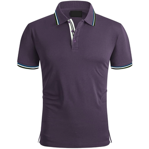 Polo léger pour homme, manches courtes, coupe ajustée, respirant, en coton, pour l'été, vente en gros - Product Image 3
