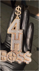 Colgante Personalizado Iced Out Boss, Cadena de Oro Bicolor con Moissanita VVS, Tendencia, Superventas, Hip Hop, Bling, Lujo, Pieza Única - Product Image 6