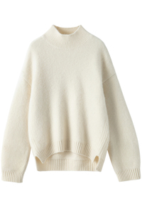 Pull en cachemire beige à col roulé pour femme, manches longues, tricot épais, pull d'hiver anti-boulochage, style minimaliste - Product Image 5