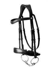Bridon de luxe confortable pour cheval islandais, en cuir rembourré, rose, avec cristaux blancs, équipement équestre personnalisé, logo personnalisable - Product Image 2