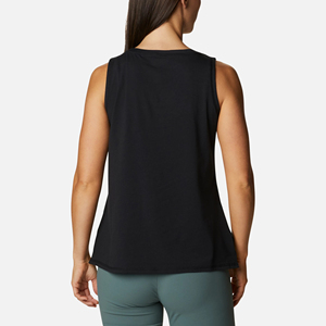Women's O Neck Sleeveless <b>Top</b> Solid <b>Black</b> Knitted Breathable Casual Wear - Product Image 5