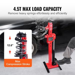 Martinetto Idraulico da 1 Tonnellata con Capacità di 4,5 Tonnellate/9920 Libbre, Compressore per Molle Ammortizzatori Auto, Attrezzo Compressore Molle Ammortizzatori da 1 Pollice - Product Image 1