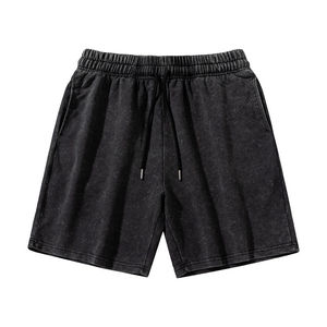 Custom Washed Cotton Men's T-Shirt Over Size Puff Heat DTG Print Summer Shorts Custom Acid Wash T-Shirt and Shorts <b>Set</b> for Men - Product Image 5