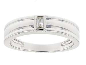 Bague de mariage classique pour homme en argent sterling 925 plaqué, couleur D, clarté VVS1, sertie de moissanite, idéale pour les fiançailles et les fêtes - Product Image 5