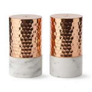Tall Hammered Stainless Steel <b>Salt</b> and Pepper Shakers Modern Metal Spice Dispenser Set Dining Table Seasoning Container - Product Image 6
