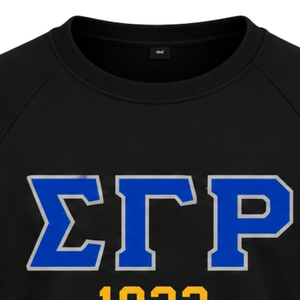 Sudadera personalizada con estampado de Sigma Gamma Rho para mujer, sudadera con letras griegas, cuello redondo, informal, estilo universitario, ropa de calle - Product Image 3