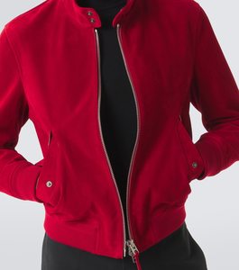 Blouson Bomber en daim rouge pour homme, col montant, fermeture éclair, style décontracté, vêtement d'automne, manteau d'hiver moderne, qualité supérieure, design personnalisé - Product Image 2