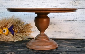 Support à gâteau en bois, artisanat de qualité supérieure, objet décoratif, support à gâteau en bois personnalisé - Product Image 3