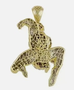 Colgante de Araña Personalizado con Incrustaciones de Diamantes de Moissanita en Plata de Ley 925, Collar Hip Hop para Hombre y Mujer, Venta al por Mayor - Product Image 2