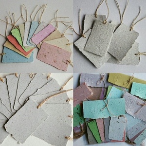 2026 Luxury Clothing Hang Tags 2 X 4 <b>Handmade</b> Sustainable Plantable <b>Paper</b> Swing Tags for Weddings Sustainable Product Packaging - Product Image 1