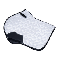 Ensemble de tapis de selle matelassé de qualité supérieure pour cheval avec bonnet d'oreille assorti |   Tapis de selle d'équitation |   Saut et dressage respirants