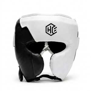 Ensemble de boxe personnalisé OEM/ODM blanc et noir, écologique, confortable et protecteur, avec gants et protège-tête en cuir de vachette véritable – Vente chaude - Product Image 4