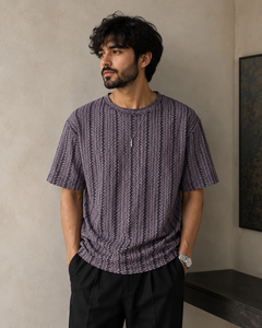 Camiseta Polo a Rayas para Hombre, Ligera, de Polialgodón, Ropa Personalizada, Camiseta Polo de Mezcla de Algodón para Hombre - Product Image 1