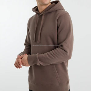 Sweat-shirts à capuche surdimensionnés en coton mélangé pour hommes, motif imprimé d'hiver, poche supérieure, bloc de couleur, polaire à capuche, style garçon - Product Image 1