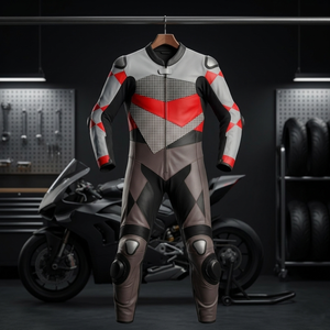 Traje de Motociclismo de Cuero de Alta Calidad con Protección CE, Traje de Motociclista Personalizado, Proveedor OEM ODM - Product Image 4