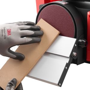 Levigatrice Professionale 400W con Disco da 6 Pollici e Nastro Abrasivo da 4 Pollici X 36 Pollici, con Piano di Lavoro Regolabile da 0 a 45 Gradi - Product Image 1