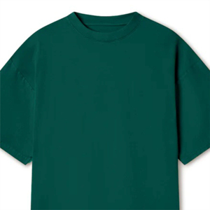 Camiseta Casual de Punto para Hombre, Cuello Redondo, Manga Corta, Color Verde Sólido - Product Image 4