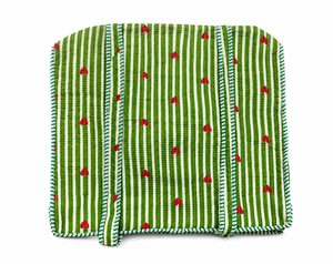 Quilted Cotton <b>Tote</b> <b>Bag</b> Striped Heart Print <b>Zipper</b> Two Shoulder Straps Lightweight Large Capacity Travel <b>Bag</b> - Product Image 1