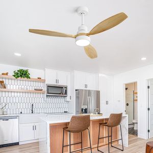 Ventilatore da soffitto LED da 52 pollici con telecomando reversibile a 6 velocità, motore DC a risparmio energetico e luce per camera da letto - Product Image 5