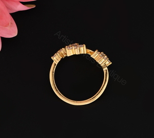 Floral Diamond Cluster <b>Ring</b> 0.80 Ct Natural Diamonds Statement Cocktail Vintage Style Gold <b>Ring</b> - Product Image 4