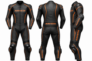 Combinaison de moto unisexe Navista Sports OEM imperméable, respirante, en cuir véritable imprimé, à manches longues, veste de course automobile de haute qualité - Product Image 5