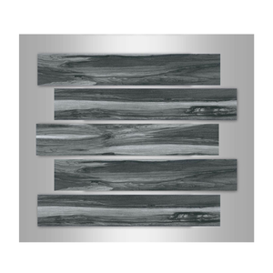 Carreaux de porcelaine effet bois de noyer chaud – Plancher en dalles mates de 9 mm d'épaisseur pour architecture contemporaine, écologique, 200x1200 mm - Product Image 3