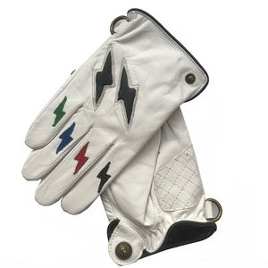Mitaines d'hiver décontractées en cuir beige, à doigts complets, compatibles écran tactile, avec détection de pointe, paume à grain doux, poignet fendu et doublure cachemire - Product Image 1