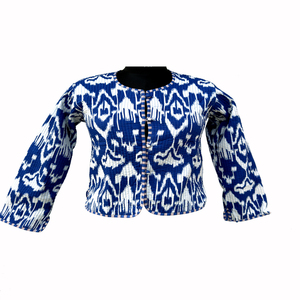 Veste en polaire épaisse respirante à imprimé réversible pour femmes, 100% coton, manteau d'hiver court à prix avantageux - Product Image 2