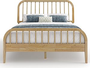 Natural Wood <b>Bed</b> <b>Frame</b> | Contemporary Hotel Furniture | OEM Available - Product Image 5