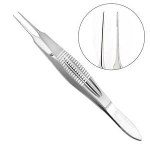 Pinces à suture manuelles Castroviejo 1x2 dents en acier inoxydable, instruments ophtalmiques microchirurgicaux pour la chirurgie oculaire - Product Image 3