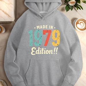 Sudaderas con capucha de punto estampadas informales para mujer, edición limitada, vintage de 1979 - Product Image 4