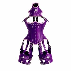 Conjunto de Lencería Sexy de Cuero Estilo Bondage, Disfraz de Fetiche, Bodysuits Combinados para Mujer con Control de Abdomen y Cierre de Gancho y Ojo - Product Image 4