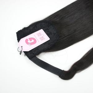 Ietnamese-extensiones de cabello humano con cola de caballo, cabello liso de doble estiramiento, sin enredos - Product Image 1