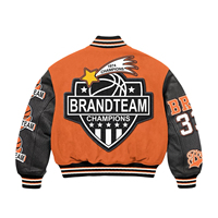 Veste universitaire personnalisée en laine et cuir avec broderie et patchwork, veste de basket-ball personnalisée de qualité supérieure