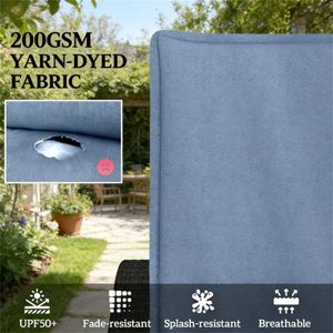 Set di cuscini pieghevoli blu in 2 pezzi per sedia da esterno (solo cuscini) - Product Image 2