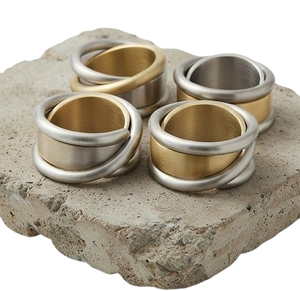 Table Centerpiece <b>Silver</b> Gold Finished Creative <b>Napkin</b> Ring Restaurant Hotel Table Customized Design <b>Napkin</b> Rin - Product Image 2