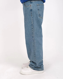 Pantalones Vaqueros Personalizados para Hombre, de Algodón Lavado de Alta Calidad, Corte Holgado, Estilo Cargo, Pierna Ancha - Product Image 3