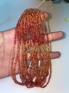 Cuentas de zafiro naranja natural pulido, en bruto, sin cortar, de 3*4mm a 4*5mm, para fabricación de joyas, suministro suelto hecho a mano. - Product Image 3