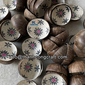 ชามมะพร้าวที่ใช้เป็นของขวัญระดับพรีเมี่ยมชามมะพร้าวไข่มุกทำด้วยมือ - Product Image 4