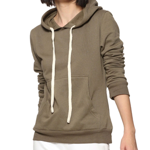 Sudadera con Capucha Verde Oliva para Mujer, 100% Algodón, Tejido de Punto, Informal, con Bolsillos, Corte Regular, para Otoño - Product Image 3