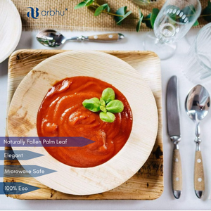 Sustainable Palm Leaf Bowl Biodegradable Salad <b>Container</b> Plant Based Disposable Tableware Sturdy Handcrafted <b>Soup</b> Server Ware - Product Image 2