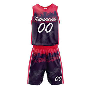 Paquete de Uniformes de Baloncesto Personalizados al por Mayor para Casa/Exterior, Transpirables, con Camiseta de Manga Corta y Sudadera con Sublimación Completa - Product Image 2