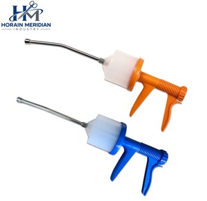 Pistolet d'arrosage automatique bleu-orange de 300 ml, seringue de dosage orale vétérinaire pour le bétail, les moutons, les chèvres, les animaux d'élevage - Product Image 2